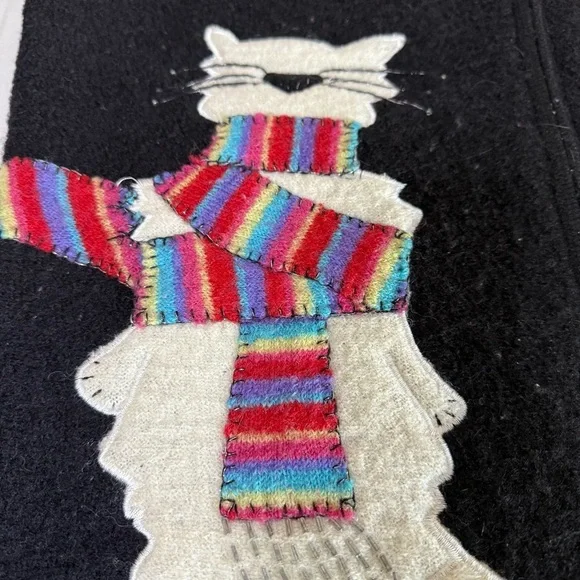 Coldwater Creek Size Medium Wool Vest Sleeveless Winter Cat Mock Neck Zip Front - Picture 2 of 7